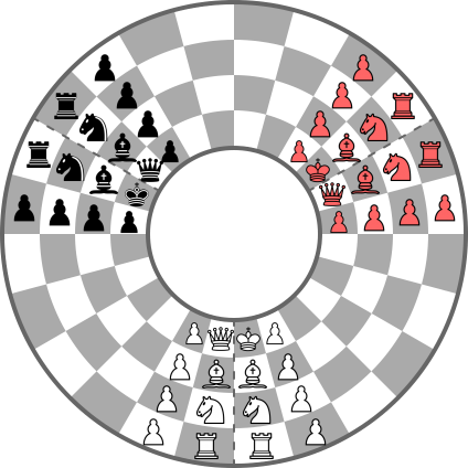 4--Player chess #3- Conservative play 