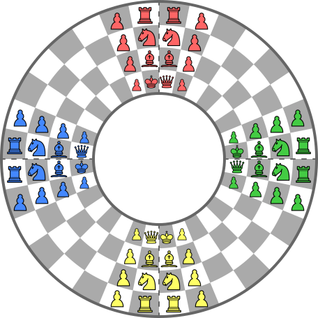 4--Player chess #3- Conservative play 