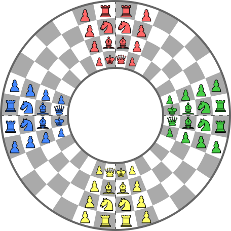 4 Players Chess Board