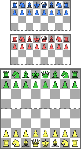 4--Player chess #3- Conservative play 